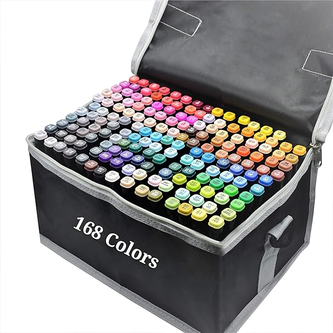 168 COLORS Alcohol Markers Art Marking for Drawing